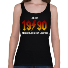 PRINTFASHION 1990 JÚLIUS - LEGENDA SZÜLETIK (ACDC STÍLUS) - Női atléta - Fekete