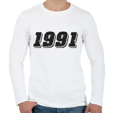 PRINTFASHION 1991 - Férfi hosszú ujjú póló - Fehér férfi póló