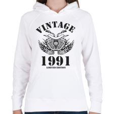 PRINTFASHION 1991 - Női kapucnis pulóver - Fehér női pulóver, kardigán