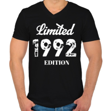 PRINTFASHION 1992 - Férfi V-nyakú póló - Fekete