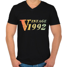 PRINTFASHION 1992 - Férfi V-nyakú póló - Fekete férfi póló