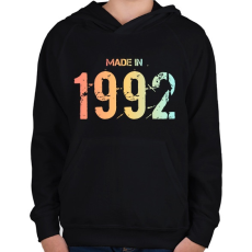 PRINTFASHION 1992 - Gyerek kapucnis pulóver - Fekete