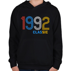 PRINTFASHION 1992 - Gyerek kapucnis pulóver - Fekete