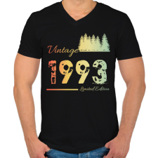 PRINTFASHION 1993 - Férfi V-nyakú póló - Fekete férfi póló