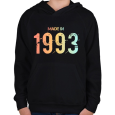 PRINTFASHION 1993 - Gyerek kapucnis pulóver - Fekete