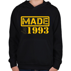 PRINTFASHION 1993 - Gyerek kapucnis pulóver - Fekete