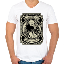 PRINTFASHION 1993 Velem ne szórakozz - Férfi V-nyakú póló - Fehér férfi póló