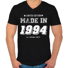 PRINTFASHION 1994 - Férfi V-nyakú póló - Fekete férfi póló