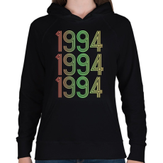 PRINTFASHION 1994 - Női kapucnis pulóver - Fekete