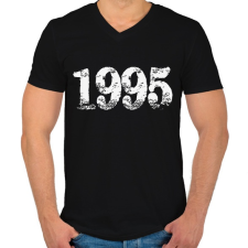 PRINTFASHION 1995 - Férfi V-nyakú póló - Fekete férfi póló