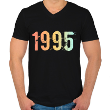 PRINTFASHION 1995 - Férfi V-nyakú póló - Fekete férfi póló