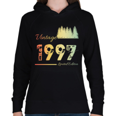 PRINTFASHION 1997 - Női kapucnis pulóver - Fekete