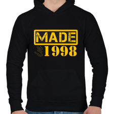 PRINTFASHION 1998 - Férfi kapucnis pulóver - Fekete férfi pulóver, kardigán