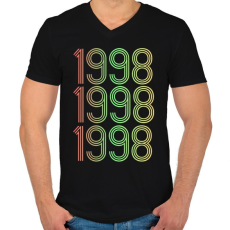 PRINTFASHION 1998 - Férfi V-nyakú póló - Fekete