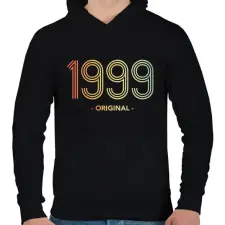 PRINTFASHION 1999 - Férfi kapucnis pulóver - Fekete férfi pulóver, kardigán