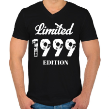 PRINTFASHION 1999 - Férfi V-nyakú póló - Fekete férfi póló