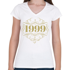 PRINTFASHION 1999 - Női V-nyakú póló - Fehér női póló