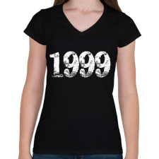 PRINTFASHION 1999 - Női V-nyakú póló - Fekete női póló