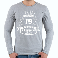 PRINTFASHION 19 lettem - Férfi hosszú ujjú póló - Sport szürke férfi póló