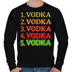 PRINTFASHION 1-5 Vodka - Férfi pulóver - Fekete