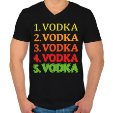 PRINTFASHION 1-5 Vodka - Férfi V-nyakú póló - Fekete