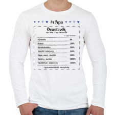 PRINTFASHION #1 Apa összetevők - Férfi hosszú ujjú póló - Fehér férfi póló