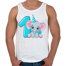 PRINTFASHION 1 éves elefántos - Férfi atléta - Fehér