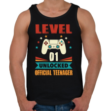 PRINTFASHION 1 éves gamer - Férfi atléta - Fekete atléta, trikó