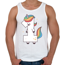 PRINTFASHION 1 éves unikornis - Férfi atléta - Fehér atléta, trikó