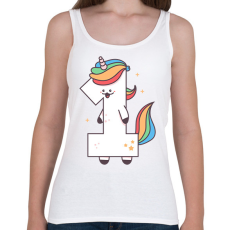 PRINTFASHION 1 éves unikornis - Női atléta - Fehér