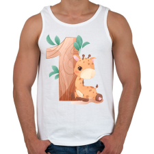 PRINTFASHION 1 éves Zsiráf - Férfi atléta - Fehér atléta, trikó