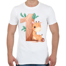 PRINTFASHION 1 éves Zsiráf - Férfi póló - Fehér