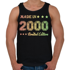 PRINTFASHION 2000 - Férfi atléta - Fekete atléta, trikó