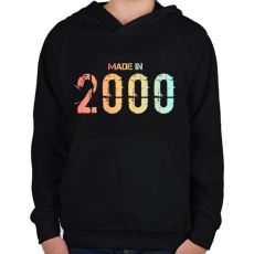 PRINTFASHION 2000 - Gyerek kapucnis pulóver - Fekete