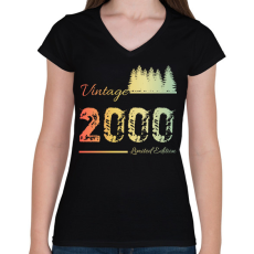 PRINTFASHION 2000 - Női V-nyakú póló - Fekete