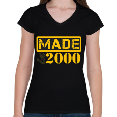 PRINTFASHION 2000 - Női V-nyakú póló - Fekete