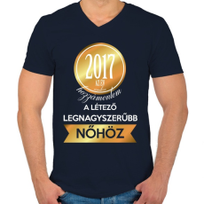 PRINTFASHION 2017 - Férfi V-nyakú póló - Sötétkék