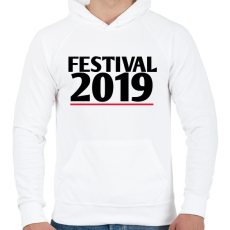 PRINTFASHION 2019 fesztivál - Férfi kapucnis pulóver - Fehér