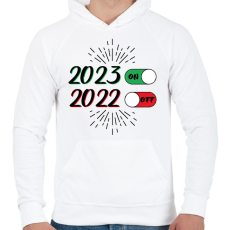 PRINTFASHION 2023 - ON - Férfi kapucnis pulóver - Fehér
