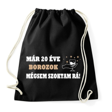 PRINTFASHION 20 éve borozgatok! - Sportzsák, Tornazsák - Fekete tornazsák