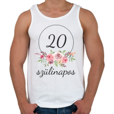 PRINTFASHION 20 éves szülinapos - Férfi atléta - Fehér
