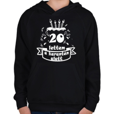 PRINTFASHION 20 lettem - Gyerek kapucnis pulóver - Fekete