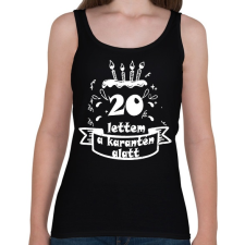 PRINTFASHION 20 lettem - Női atléta - Fekete női trikó