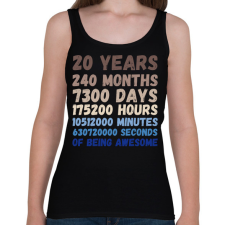 PRINTFASHION 20 years - Női atléta - Fekete női trikó