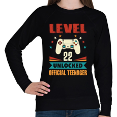 PRINTFASHION 22 éves gamer - Női pulóver - Fekete