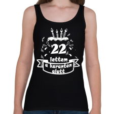 PRINTFASHION 22 lettem - Női atléta - Fekete női trikó