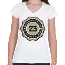 PRINTFASHION 23 - Női V-nyakú póló - Fehér női póló