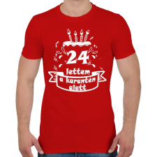 PRINTFASHION 24 lettem - Férfi póló - Piros férfi póló