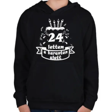 PRINTFASHION 24 lettem - Gyerek kapucnis pulóver - Fekete gyerek pulóver, kardigán