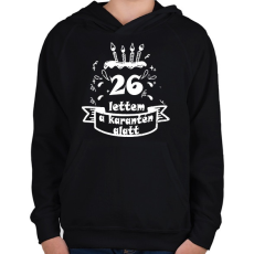 PRINTFASHION 26 - Gyerek kapucnis pulóver - Fekete